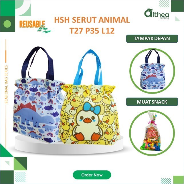 

Tas Ulang Tahun Anak Goodie Bag Birthday Animal Serut Tas Bento Birthday Tas Hampers Birthday 27X35X12