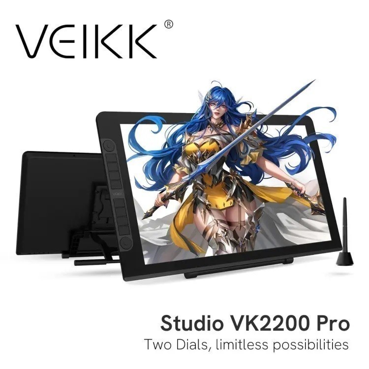 GROSIRUNIK99 VEIKK STUDIO VK2200 PRO - 21.5-inch Graphic Monitor Drawing Tablet IPS Monitor FHD 1920