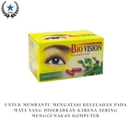 Biovision / Bio Vision / Vitamin Mata / Suplemen Kesehatan Mata / Bio Vision 1 Strip Isi 10 Kapsul