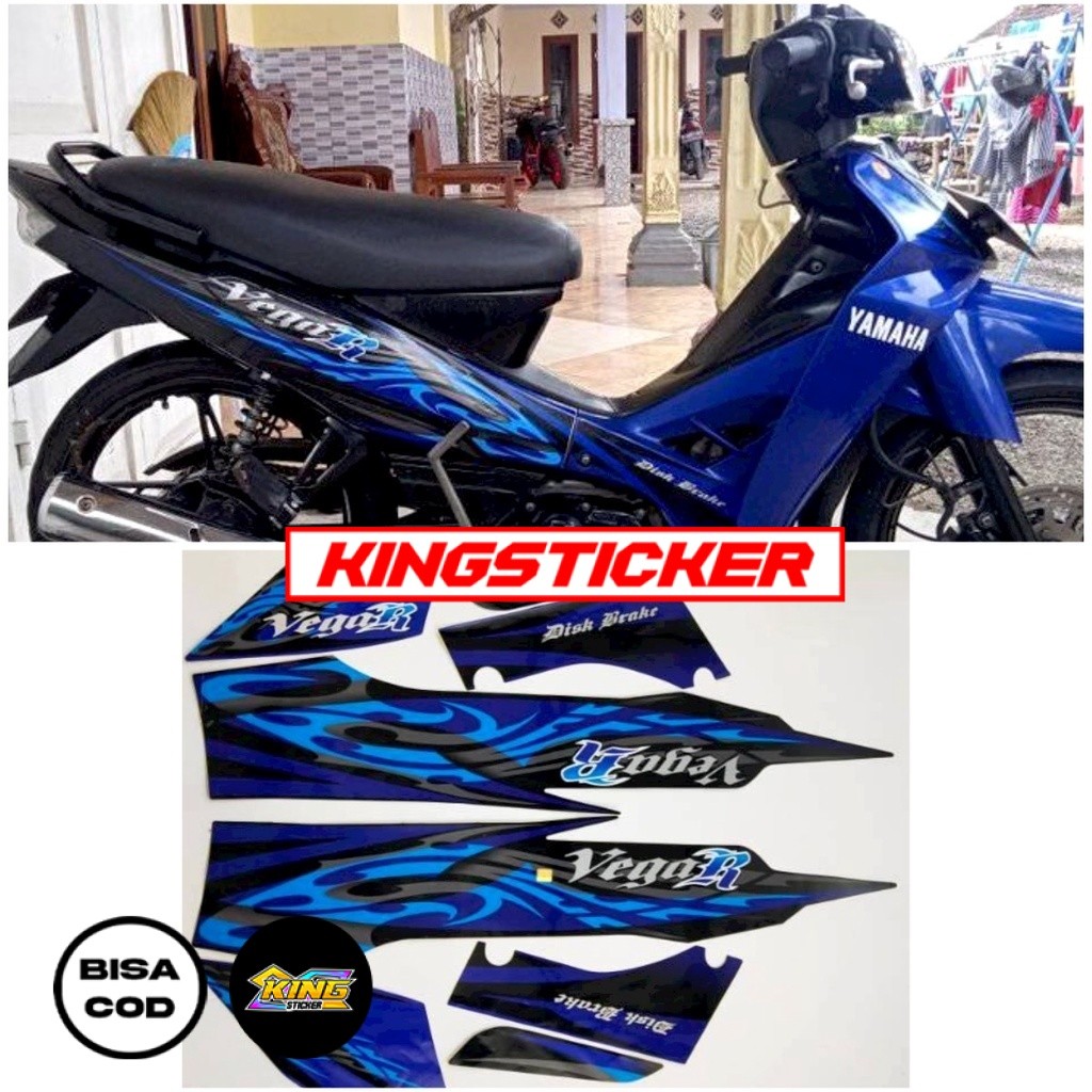 Striping Yamaha Vega R New 2008 2009 Biru Hitam