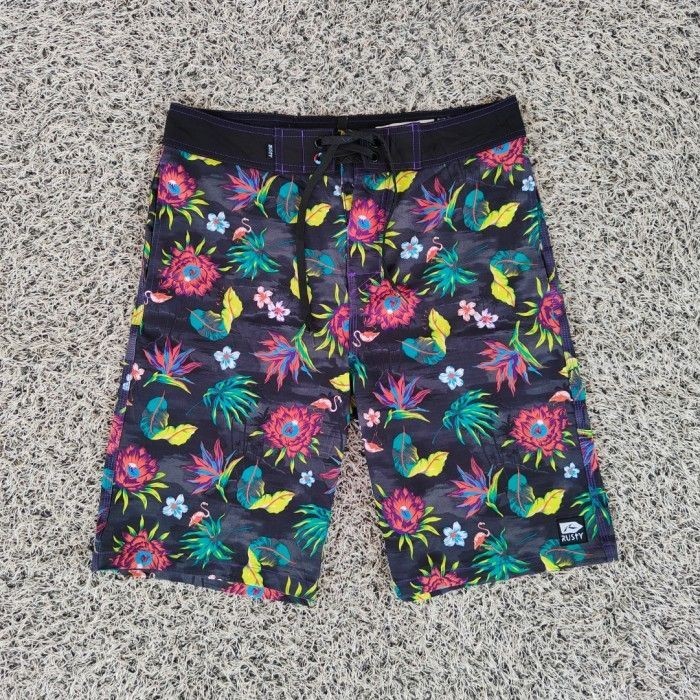 SP24 rusty floral surf pants celana pantai rusty original celana hawaii