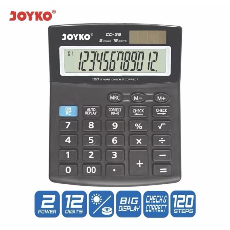 

(GTT) Calculator premium JOYKO CC 39 12 Digit CHECK & CORRECT Kalkulator CC39