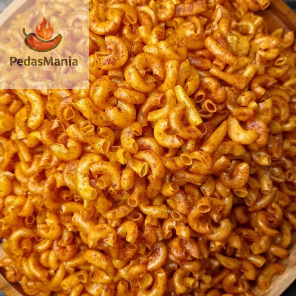 

(Kemasan 100gr) Makaroni Pedas Daun Jeruk Bumbu Melimpah - Pusat Cemilan Pedas Makanan Ringan