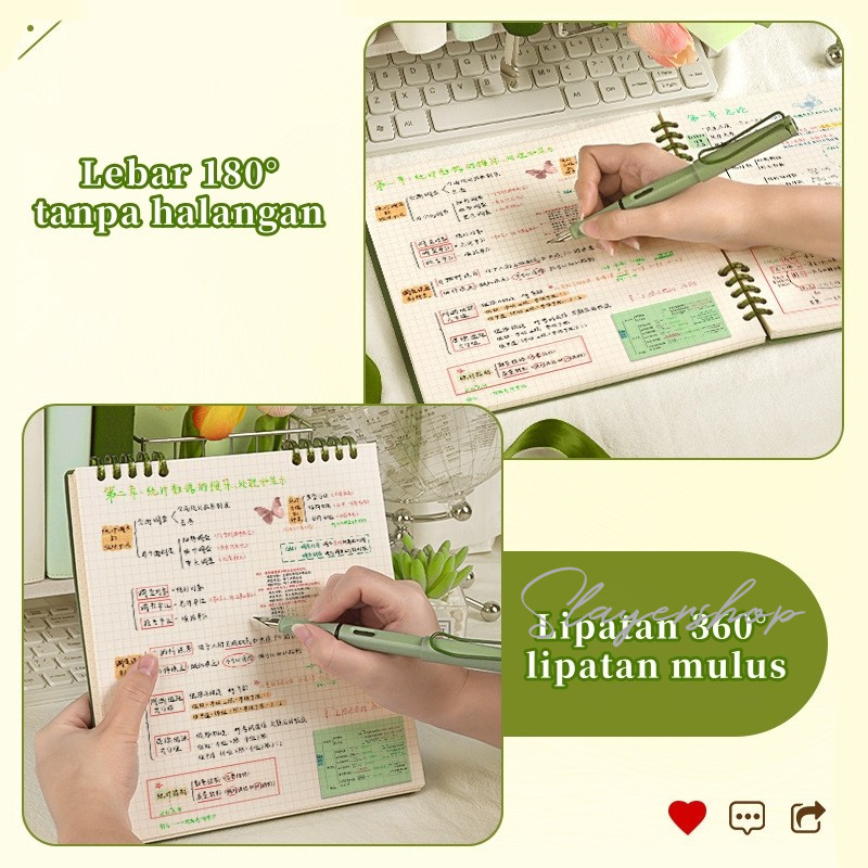 

ReadyNotBuku B5 Flip Vertikal/ Buku Binder B5 /Tulis Sekolah Lucu Buku NotAesthetic / Binder 360