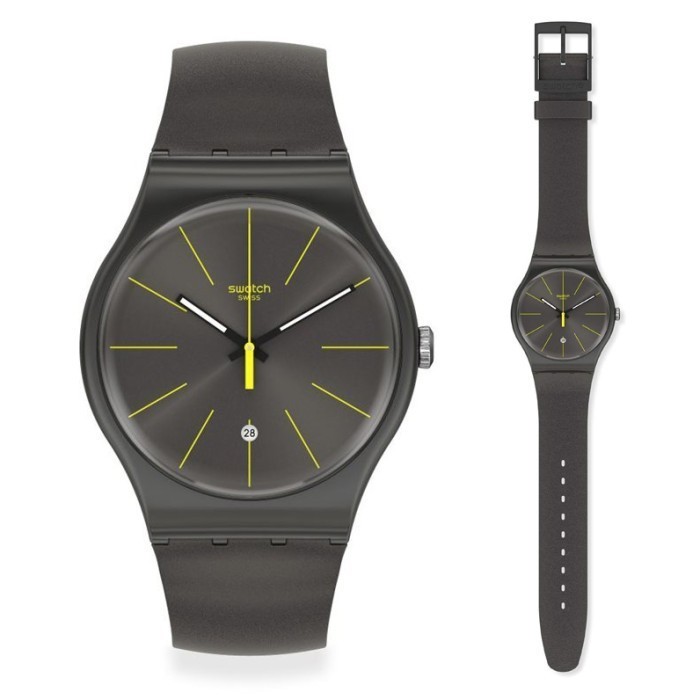 Promo Original SWATCH SUOB404 CHARCOLAZING Jam Tangan Pria Analog  Swiss Made Garansi Resmi 2 Tahun