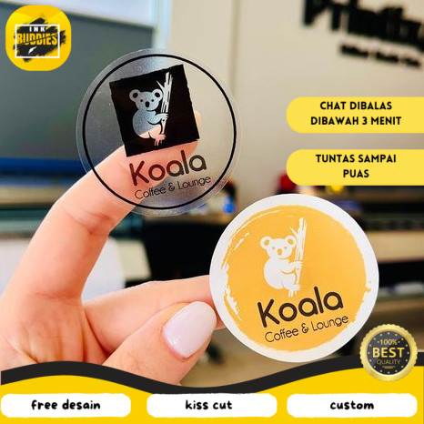

INB SBV 2-7 Print Cetak Stiker Logo Olshop Custom Sticker Label Makanan Anti Air Free Desain