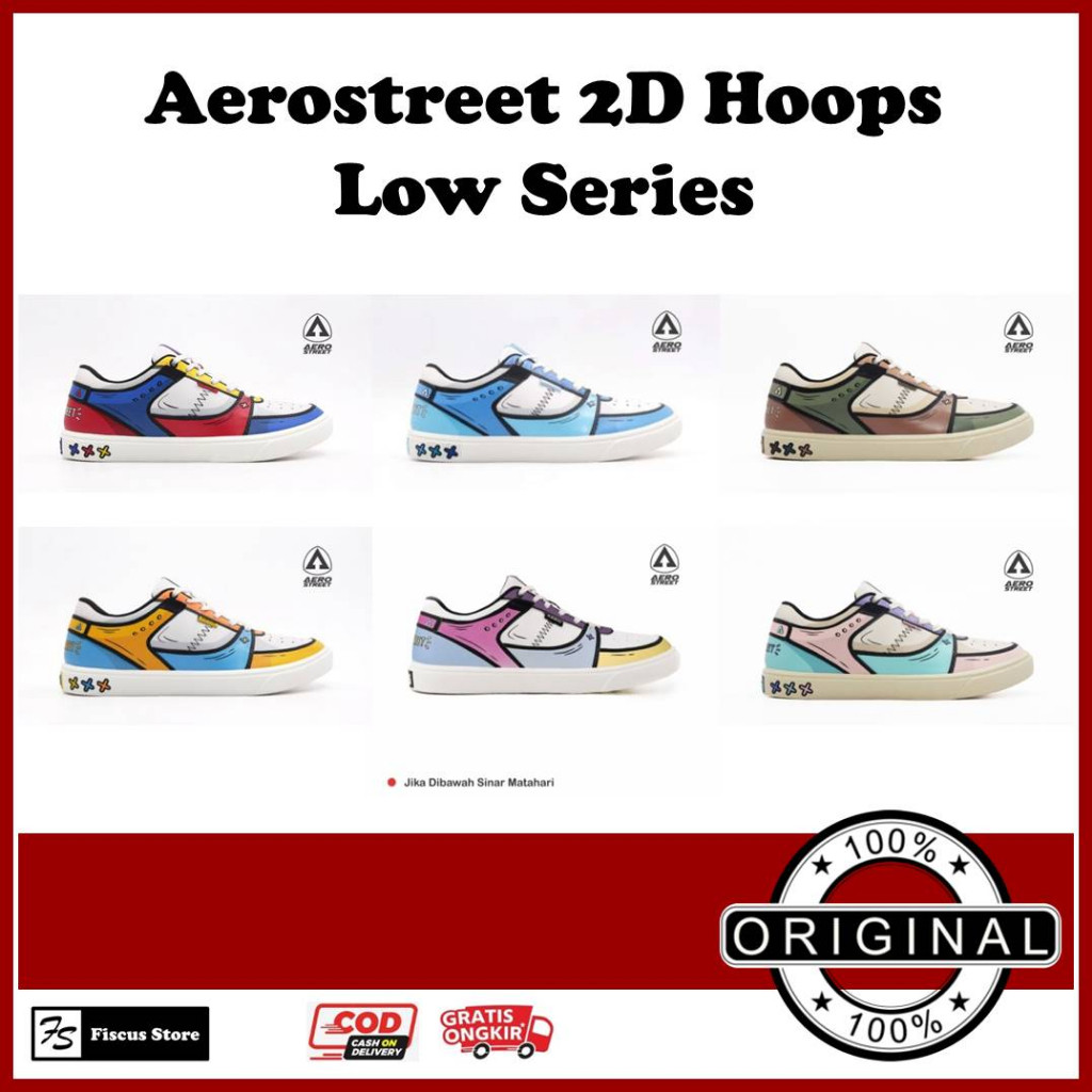 [ORIGINAL] AEROSTREET 2D HOOPS LOW / HIGH CHANGE COLOR, MERAH, ORANGE, BLIBLI, COKLAT, TOSCA Terlari