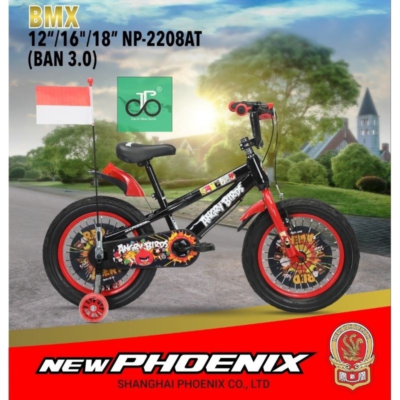 Sepeda bmx 16" New Phoenix NP 2208 AT (ban 3.0) Angry Bird by pacific