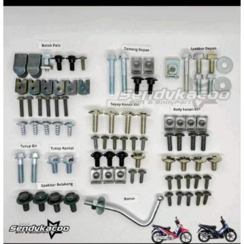 baut full body supra x 125 / baut full set body supra x 125 Batman