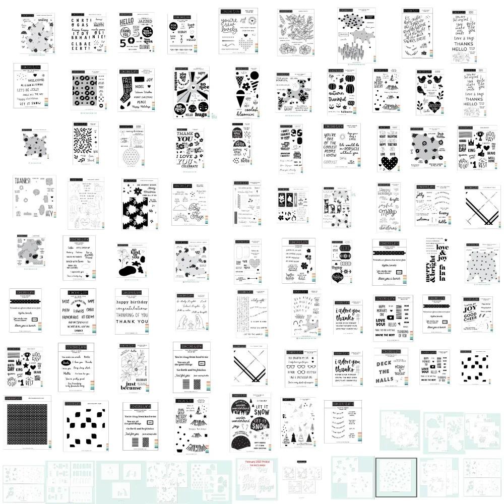 

concordand9th stamps New flower Stamps for 2023 Scrapbook Diary Decoration Embossing Template Diy Paper Craft new