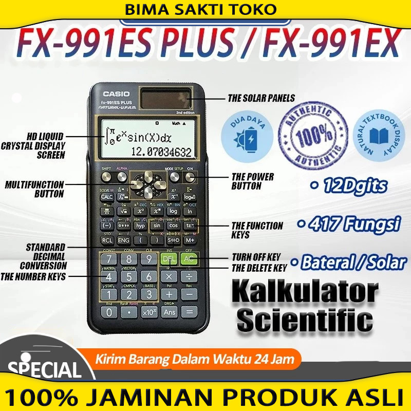 

Kalkulator Scientific Casio FX-991EX Kalkulator Scientific Casio ilmiah FX-991EX Classwiz Asli dan Bergaransi FX-991CW Kalkulator Ilmiah Original 991ES-Plus Kalkulator Casio Scientific Calculator Casio Scientific Kalkulator Scientific Casio 82ms