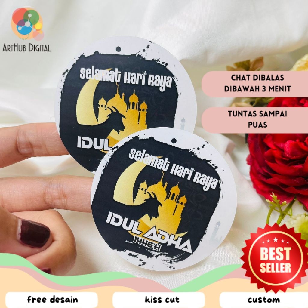 

AHD Sticker Selamat Hari Raya Idul Adha Sticker Lebaran Haji Toples Cookies Free Desain Custom