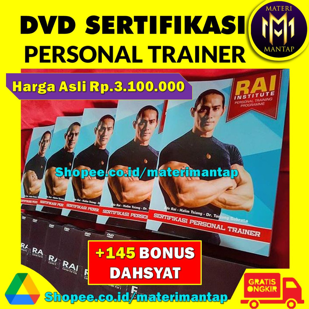DVD Ade Rai U/ Sertifikasi Personal Trainer Fitness by Rai Institute (Bentuk Tubuh Ideal dg Fitness)