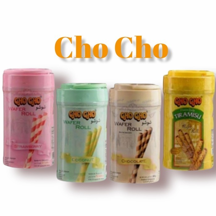 

CHO CHO WAFER ROLL CHOC / STRAW / COCONUT / TIRAMISU 260GR - ABO