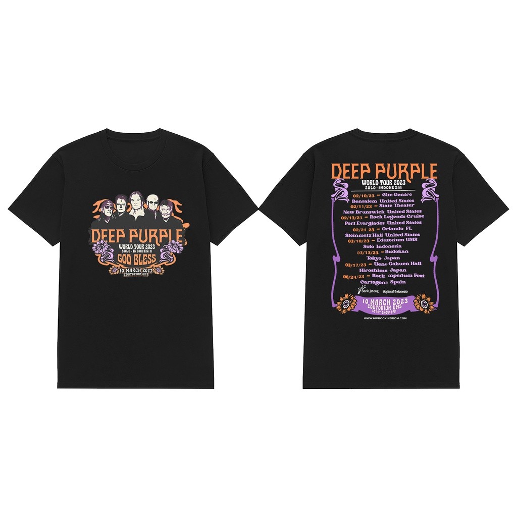 Rockermerchan T-shirt Band Deep Purple Live In Solo Indonesia 2023