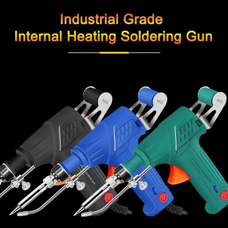 Januel Set Solder Listrik Tembak Tin Gun Handheld 60W 5in1 4in1/Alat Las Besi Multifungsi Baru Solde