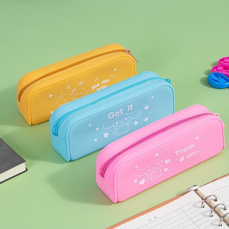 

TEMPAT PENSIL ZIPPER THANK YOU KOTAK PENSIL POUCH SILIKON KOTAK ALAT TULIS MULTIFUNGSI MURAH