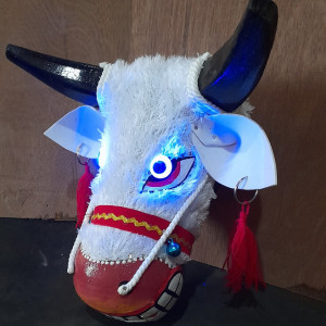 NEW | Mainan Anak Bantengan Mata Menyala  | Kuda Lumping | Topeng Banteng Kayu#