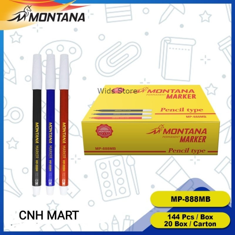 

Spidol Warna Kecil Montana Marker Isi 1 Pcs Permanent MP888 / Tulis Permanen awet