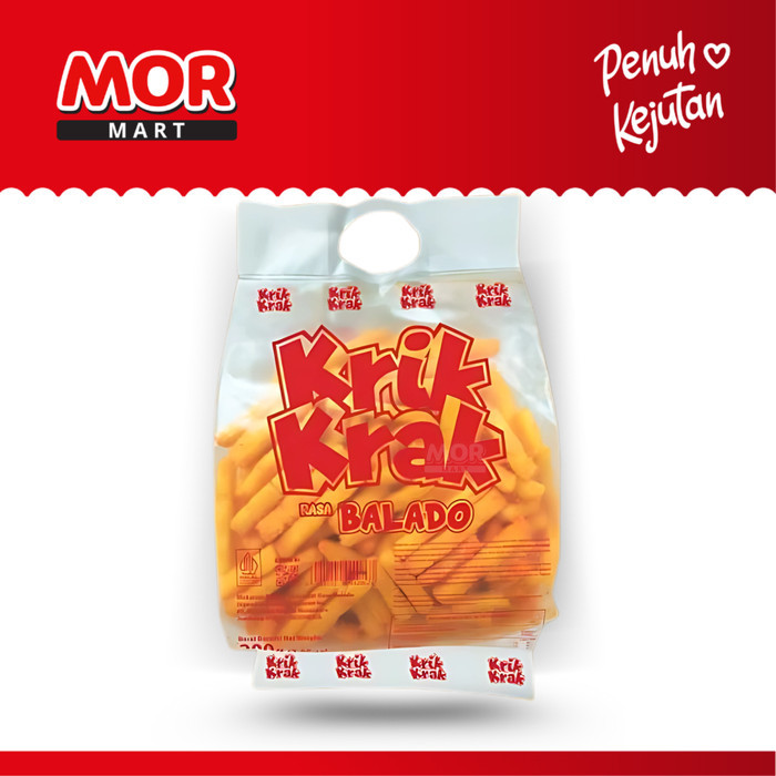 

Krik Krak Snack Cemilan Stick Rasa Balado 200gr