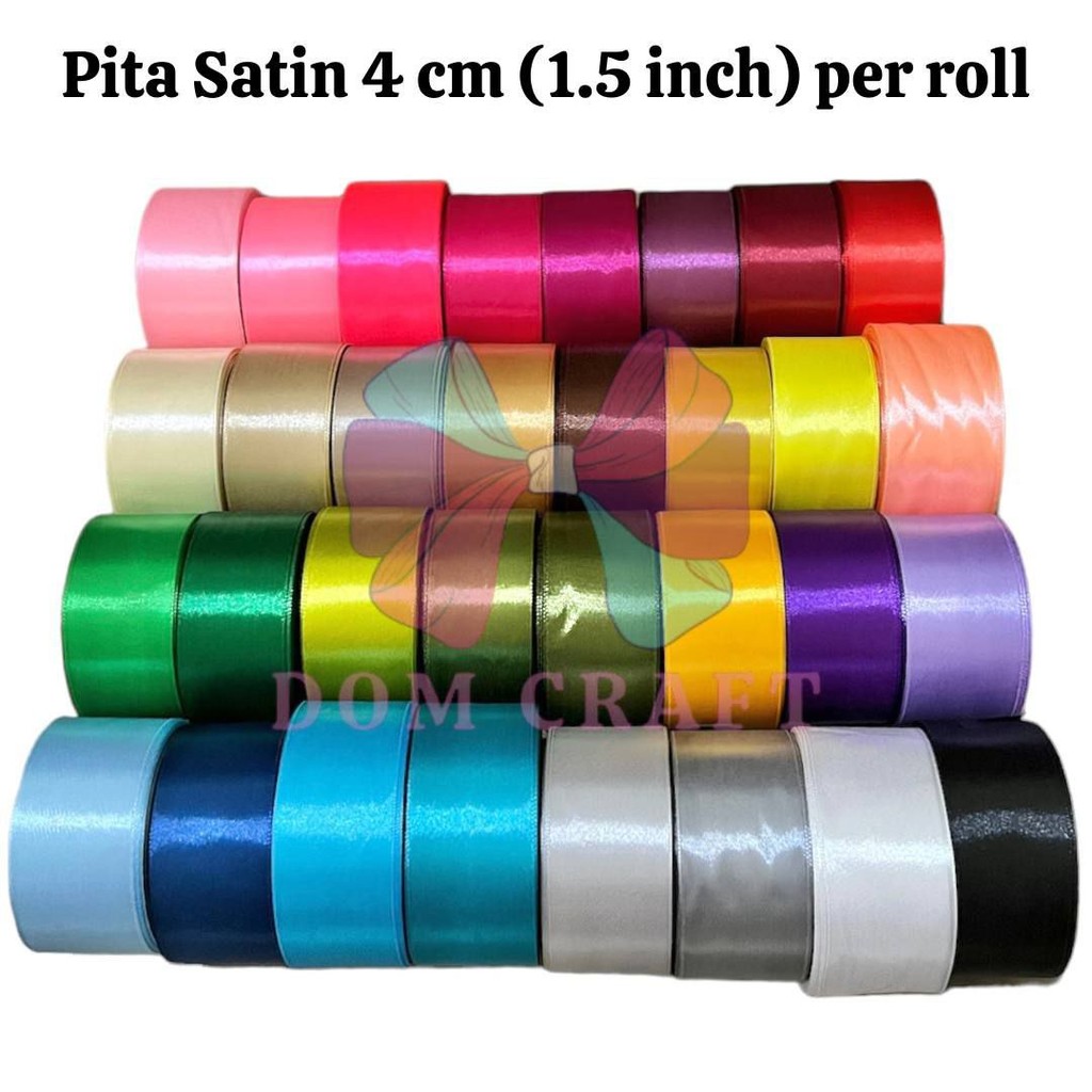 PITA SATIN 1,5 INCH (LEBAR 4 CM) PER ROLL / PITA SATIN 4 CM