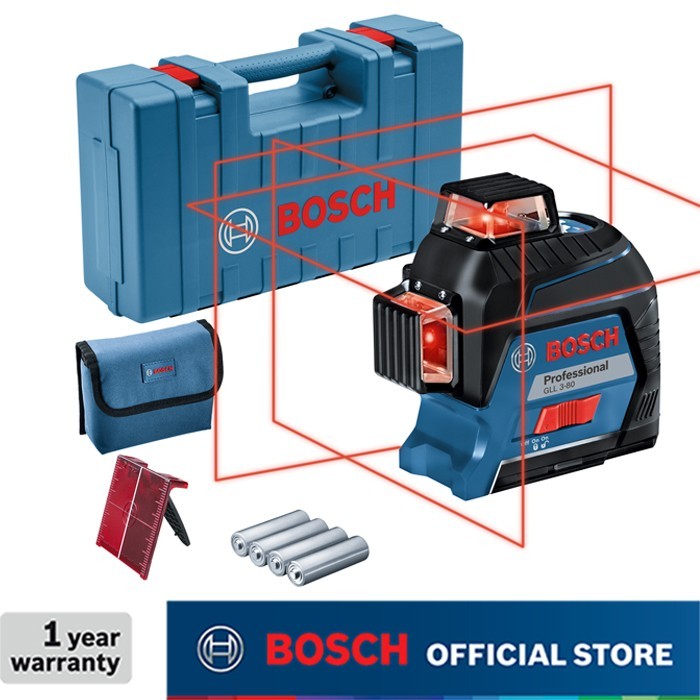 Bosch Laser Line Level / Laser Garis Waterpass 30Meter GLL 3-80