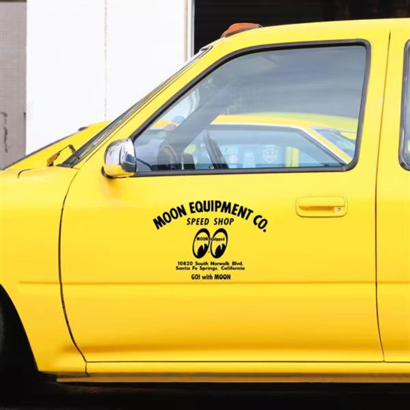 

Reflective Car Stickers Moon Motor Decals Decorate Logo Stickers Racing Pegatinas Waterproof for Car Motor Helmat