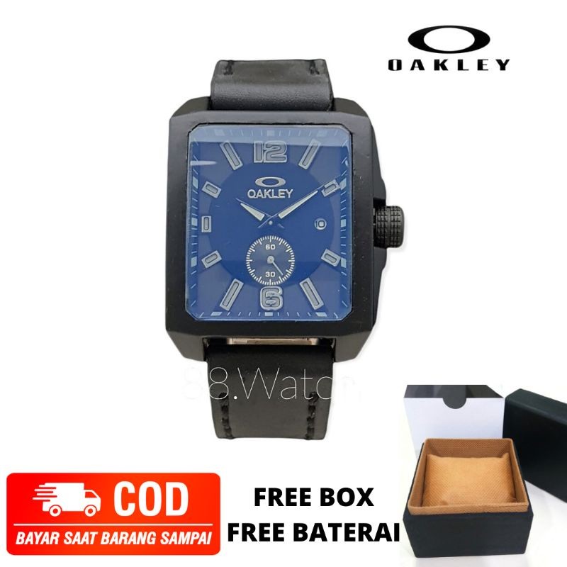 JAM TANGAN PRIA OAKLEY KULIT LEATHER CHRONK DETIK