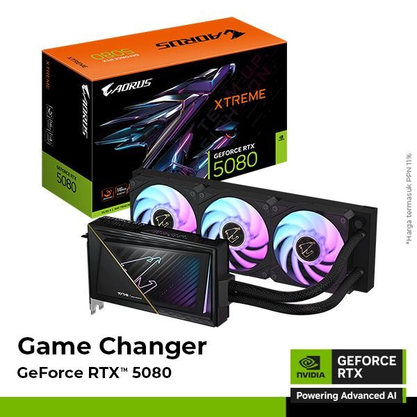 VGA Card Gigabyte AORUS GeForce RTX 5080 XTREME WATERFORCE 16G - 16GB GDDR7