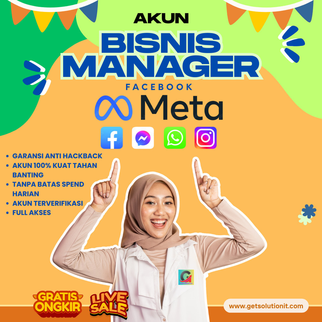 Akun BM Facebook Akun Business Manager Spend/Spent Limit Harian Besar Bisa Buat 3 Ad Account Support