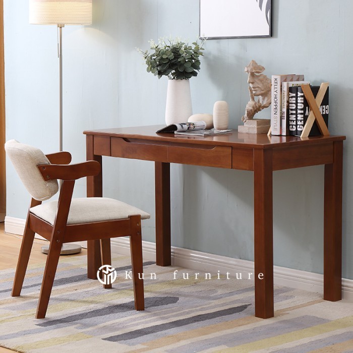 MEJA KERJA JATI JEPARA - MEJA KANTOR KAYU - MEJA TULIS KERJA PRIBADI