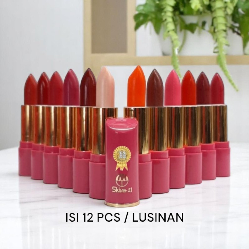 { 12 PCS } LIPSTIK SKIVA 21 COLORFIX BPOM