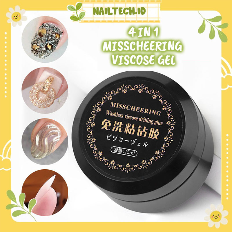 

Misscheering Viscose Gel 15ml / Lem Aksesoris Kuku / Nail Art Accessories Glue 4in1 Drill Glue