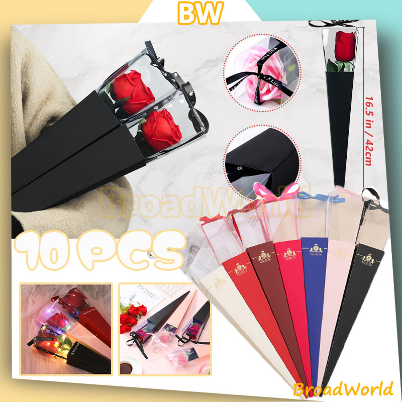 

BW Single Rose Box / Single Rose Box Beauty Life / Plastik Bunga Satuan / Box Bunga Satuan / Single Rose Box / Box Wrapping / Box Mika