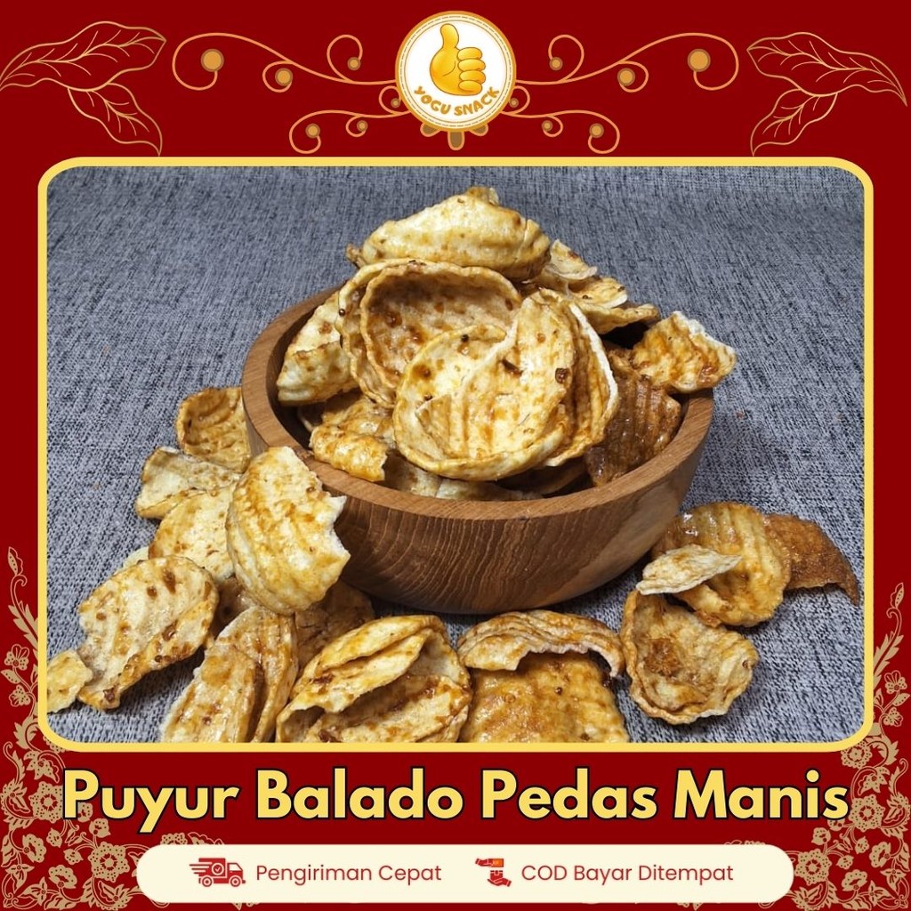 

Yogu Snack Puyur Balado Pedas Manis kemasan 250gr 500gr