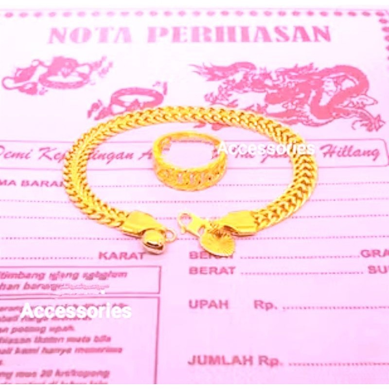 GELANG TIKAR FREE CINCIN RANTAI TITANIUM ANTI LUNTUR DAN KARAT