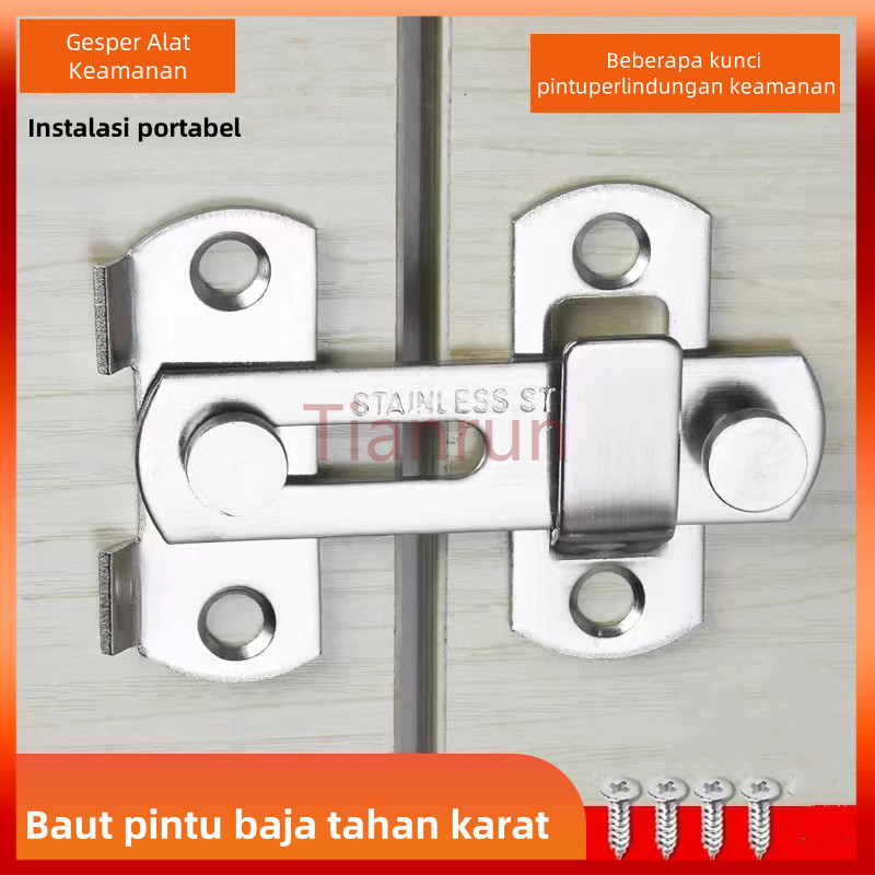 gesper pintu/kunci pintu geser kamar mandi/baut kunci pintu geser anti maling/gesper baut pintu gesp