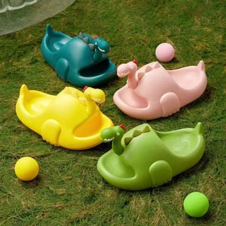 Sandal Dinosaurus 3d Sandal Jelly Baim Musim Panas Baru Kartun Lucu Sandal Anak-anak Sandal lucu cou