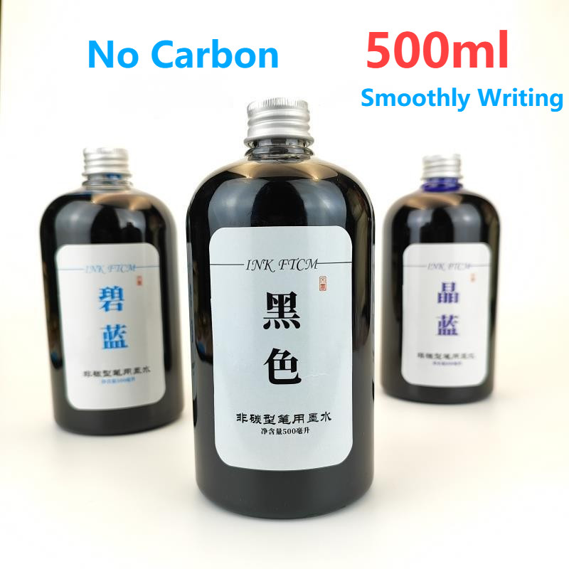 

Non Carbon Fountain Pen Ink, 500ml Large Bottle, Practicing Calligraphy, Dyeing Cards, Drawing Lines ,writing Ink