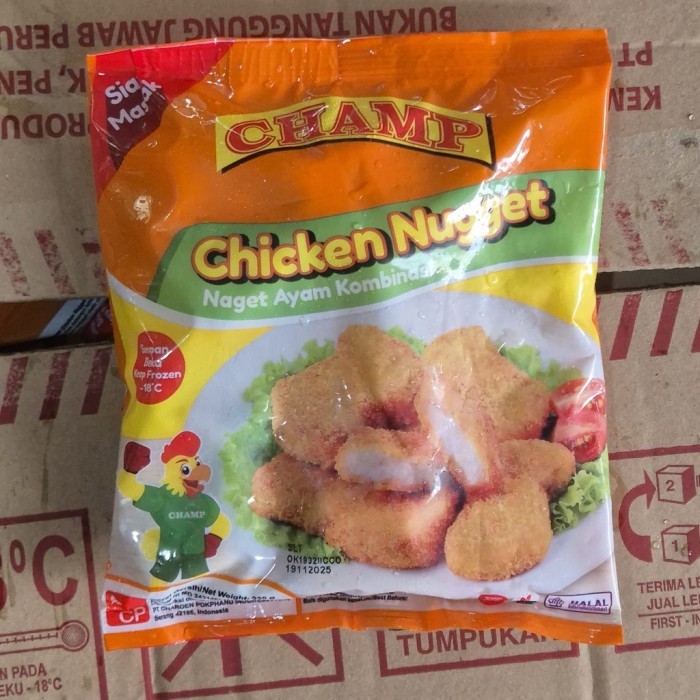 

NEW ITEM CHAMP NUGGET AYAM KOMBINASI 225G