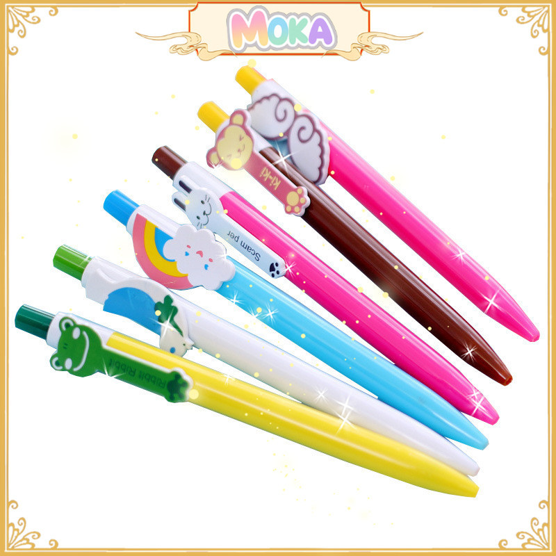 

MOKA Pulpen Mekanik Motif Karakter Kartun Lucu Imut / Bolpen Gel Karakter MKP98