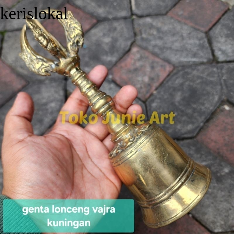 LONCENG GENTA VAJRA KUNINGAN ANTIK / LONCENG / BAJRA /HINDU KL16