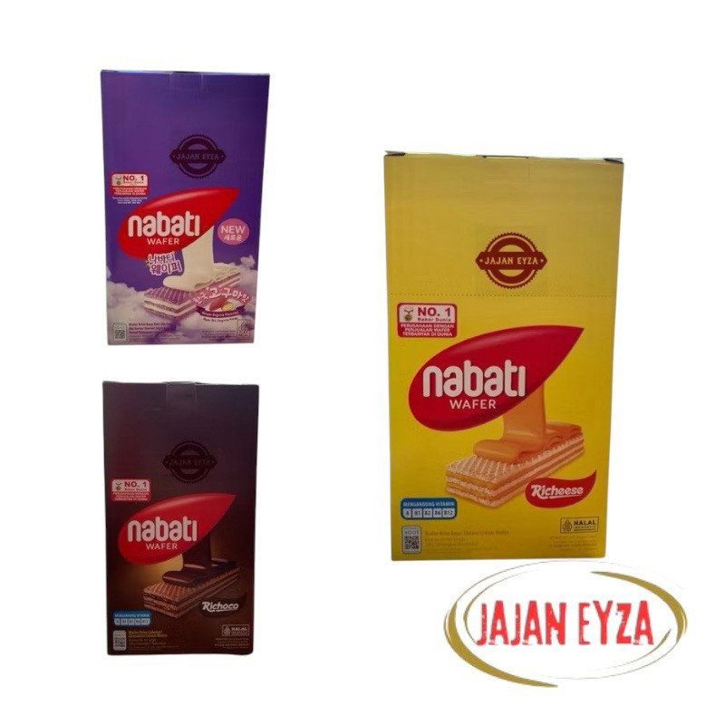

NABATI WAFER 500 (1 box isi 20pcs) RICHOCO NABATI WAFER COKLAT NABATI WAFER KEJU RICHEESE