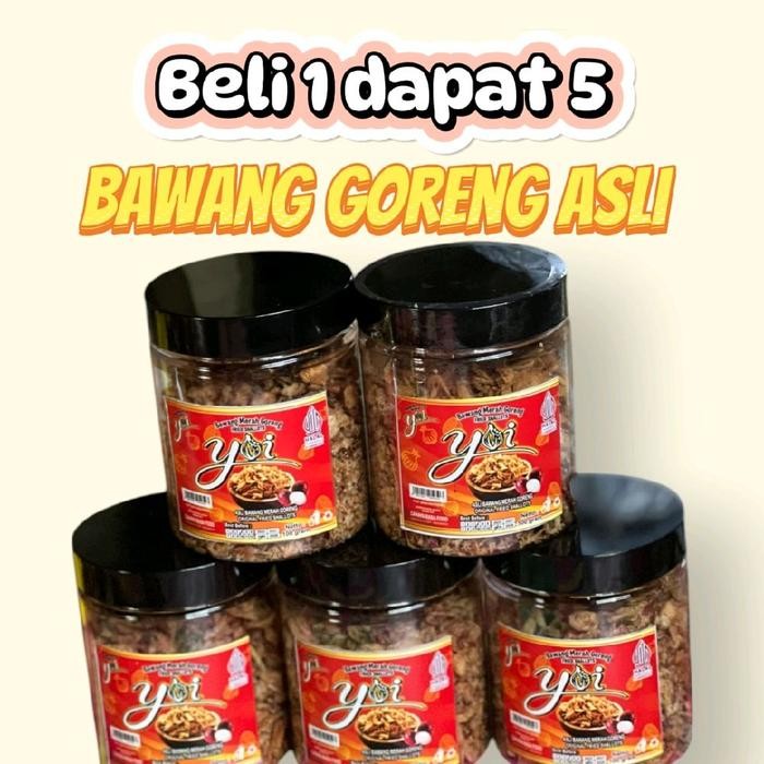 

Bawang goreng ISI 5 toples lebih hemat/ YOI Pusat Bagor/Asli Bawang Goreng Kemasan Toples 100gram isi 5 toples/YOI MERAH MEDIUM , kadar tepung 3-4% Bahan Masakan Rempah