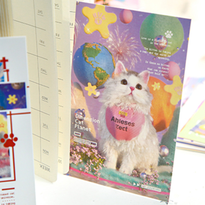 

Mr Paper Cute Animal Printed Postcard Set 30 Handwritten DIY Non Repetitive Boxed Cat Business Card Bookkeeping English Material