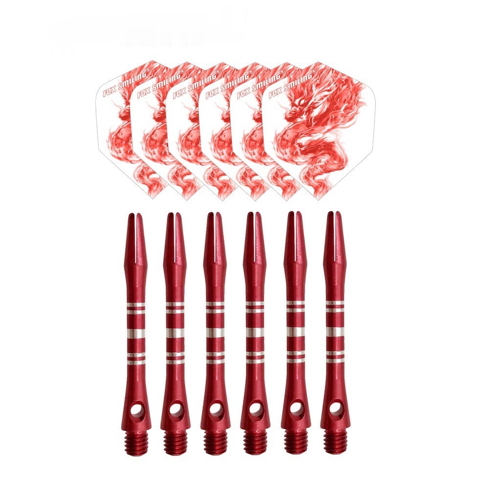 FOX SMILING 41mm Aluminium Dart Shafts And Nice Pattern Darts Flights Dart Accessories For Professio