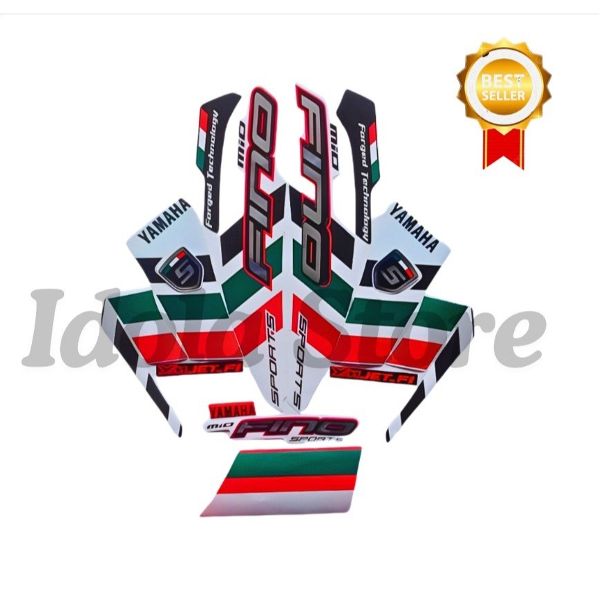 Striping Stiker Honda Fino 2014 Hijau Merah Stiker Lis Standar Motor Honda Fino 2014 Terbaik