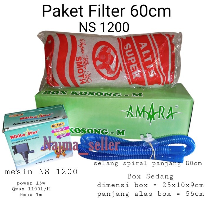 Paket fullset filter untuk aquarium 60cm Murah aquascape