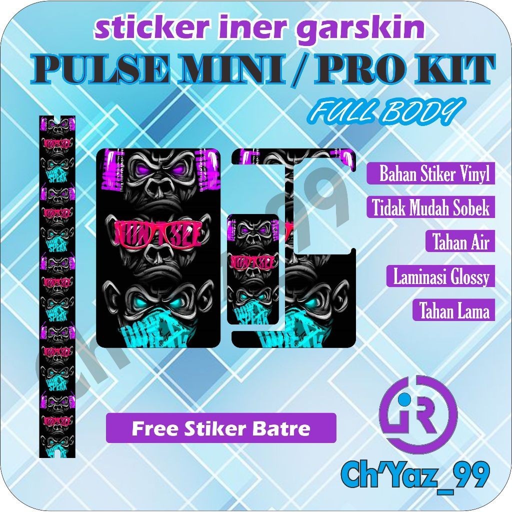 

ChYazz99 COLLECTION INER GARSKIN PUL MIN/PR KIT BAHAN VINYL GLOOSY