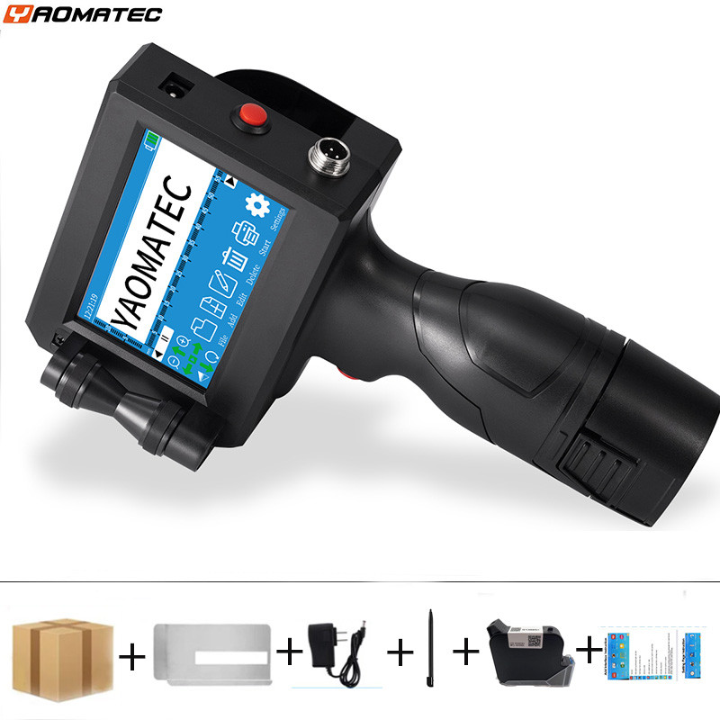 

25.4mm QR Bar batch code variable date variable number logo expiry date lable portable hand jet handheld thermal inkjet printer